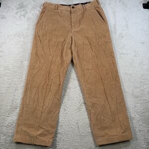 Brooks Brothers Pants Mens 35x30 (Fit 32x27) Brown Corduroy Straight Leg Casual